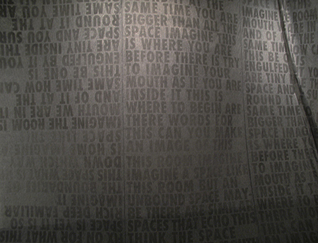 Mouth (2012) a room sewn from printed interfacing fabric